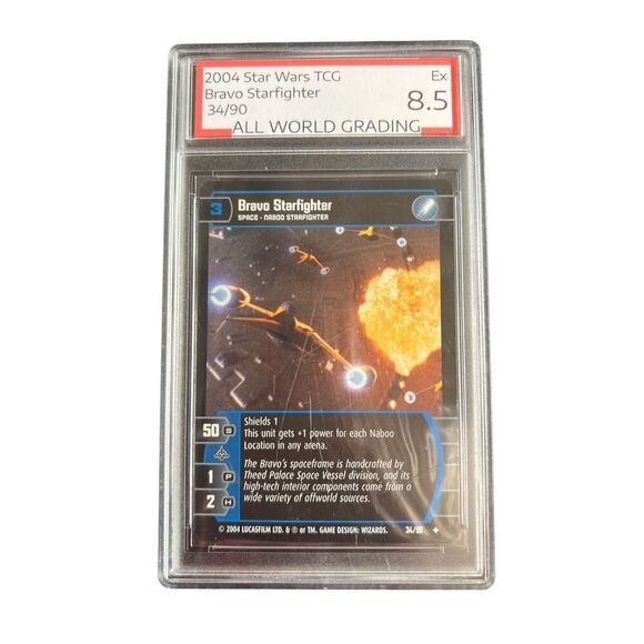 2004 Star Wars TCG Bravo Starfighter 34/90 AWS Trading Card Ex 8.5 - Picture 1 of 2